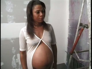 Pregnant Black Beauty Amber Styles Receives Fucked Hard and Facialized